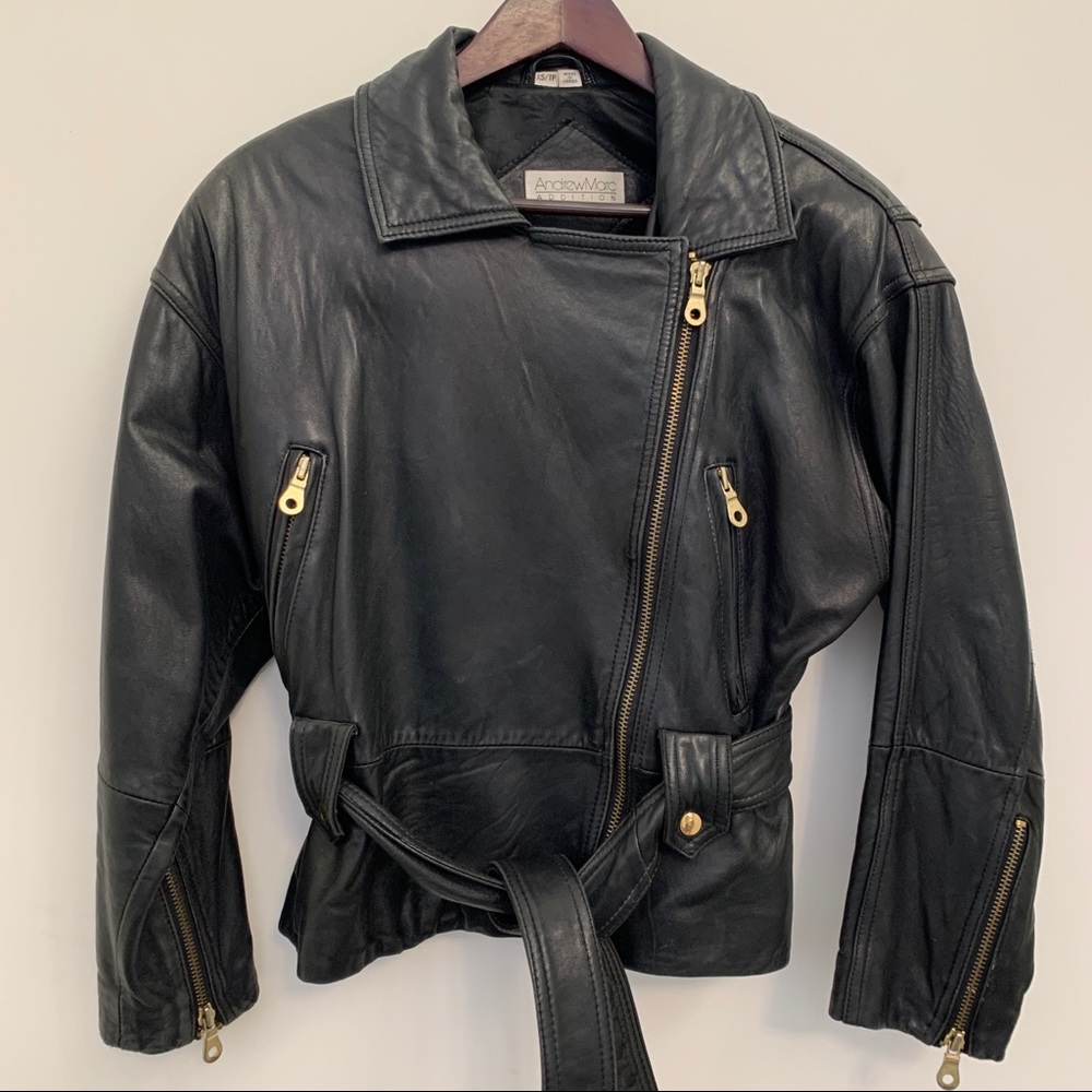 Andrew Marc Motorcycle jacket,sz XS